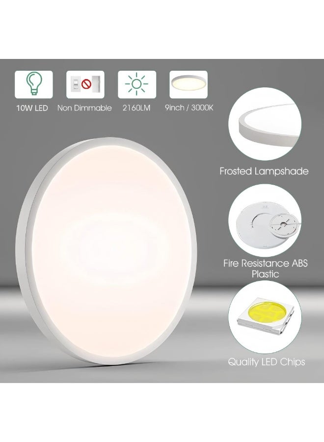 DUNISO Ceiling LED Panel Light, 3 Color Selectable Kitchen Light, Edge-Lit Flush Mount Ceiling Light Fixture for Kitchen, Bedroom, Laundry and Closet Room, White - Image 3